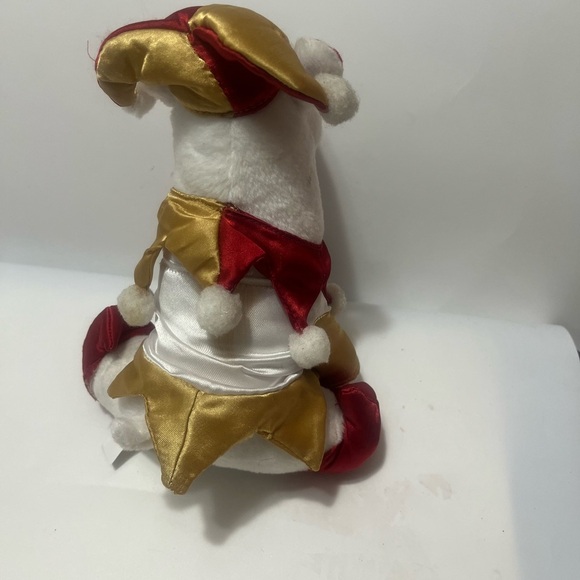 Target Mascot BULLSEYE the DOG Plush Toy in Red & Gold Jester Outfit Colorful - Picture 4 of 6